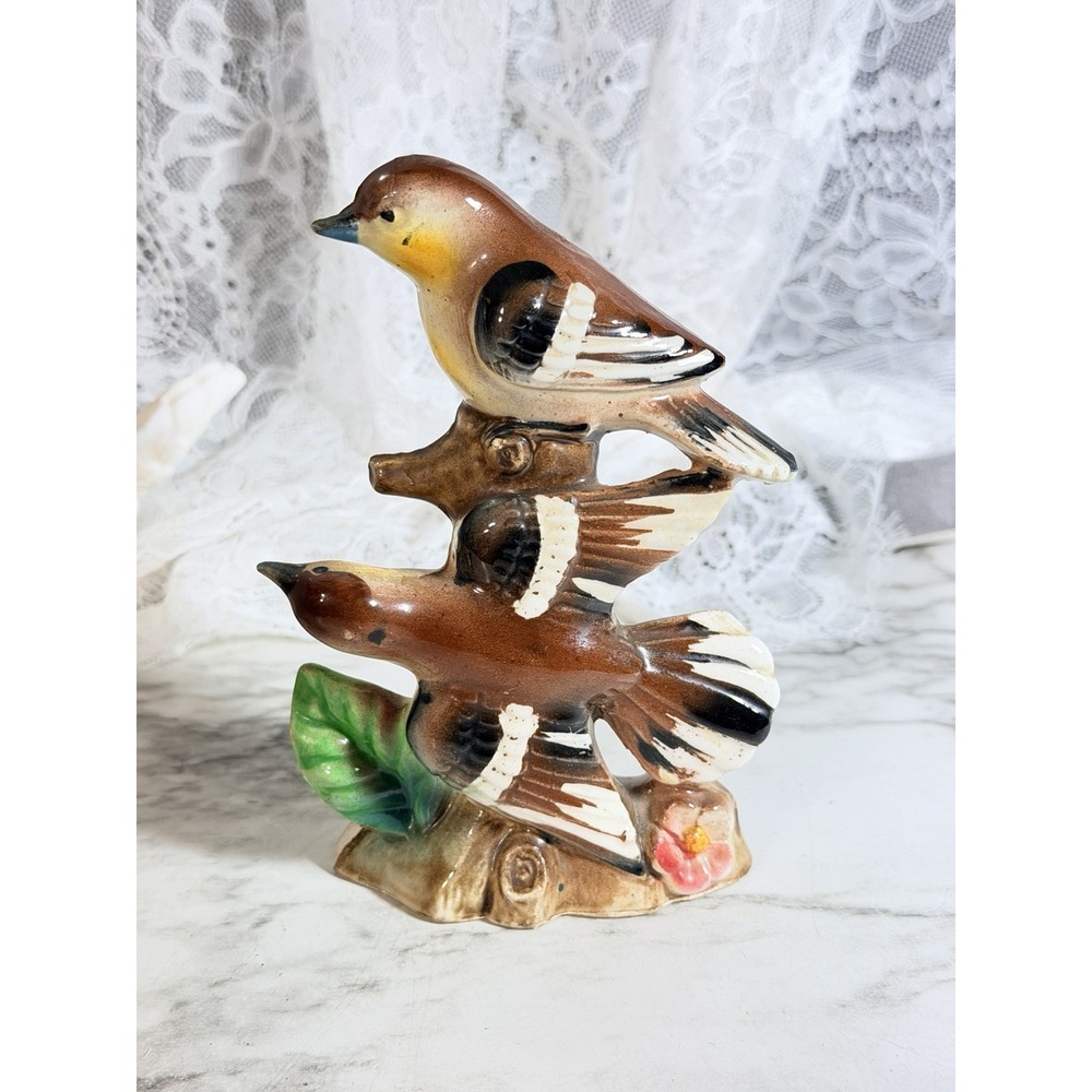 VTG Songbirds on Branch 1950's Figurine 6"T x 4"W (3120)